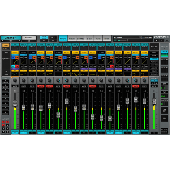 Waves Audio eMotion LV1 Live Mixer 32 Stereo Channels
